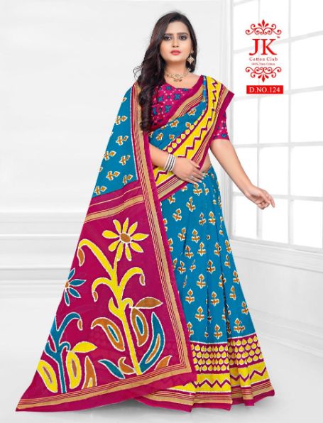 Jk Karishma 1 Casual Daily Wear Cotton Printed Latest Saree Collection